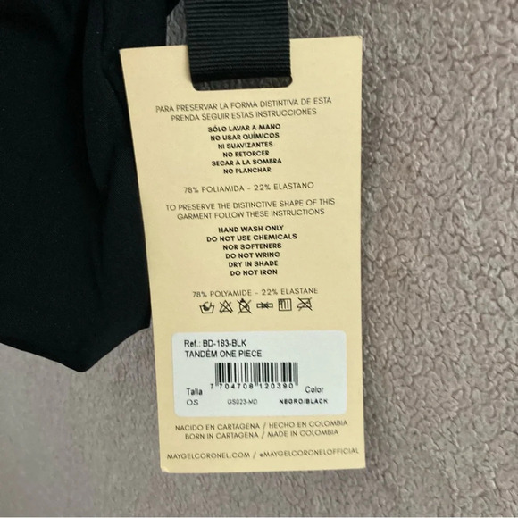 Maygel Coronel Tandem One-Piece Swimsuit-Black-Women’s OS-Classic-Modest-NEW - Picture 12 of 14